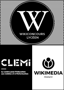 Logo Le wikiconcours lycéen pour contribuer à l'encyclopédie Wikipédia