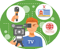 Logo Prêt kit webTV avec tablettes en médiapôle