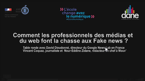 Logo Table ronde "Comment les professionnels des médias et du web font la chasse aux Fake news ?"