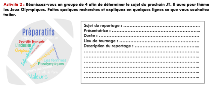 Logo Travail de recherche sur les JO